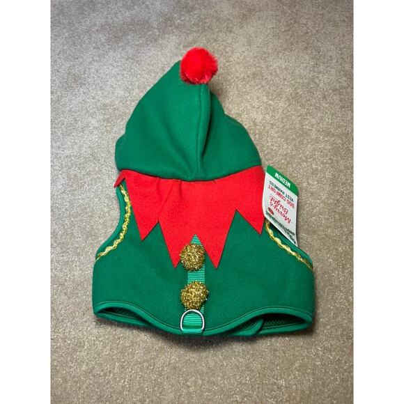 Merry & Bright Dog Comfort Vest Harness Christmas Elf Medium - Picture 2 of 6